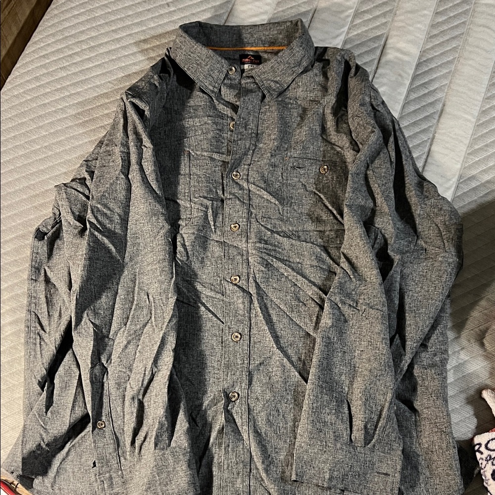 Stylish Gray Button-Down Shirt